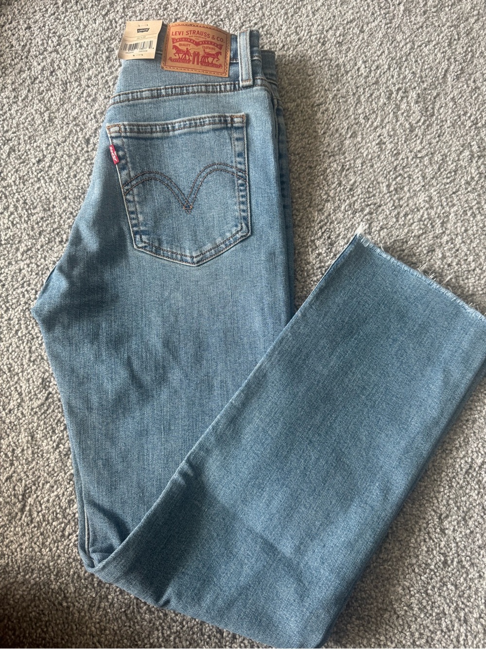 Levi's Women's Light Blue Wedgie Straight-Leg Jeans